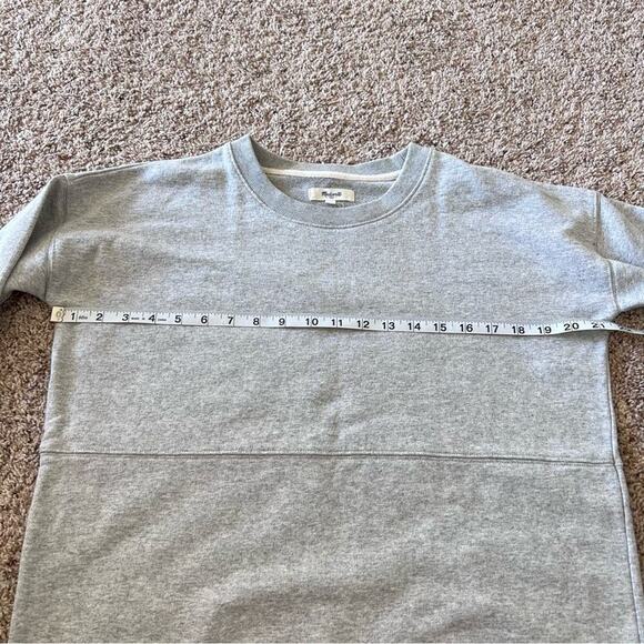 Madewell Oversize Jumpstart Sweater Sleeve Dress Knit Gray & Navy - Picture 7 of 12